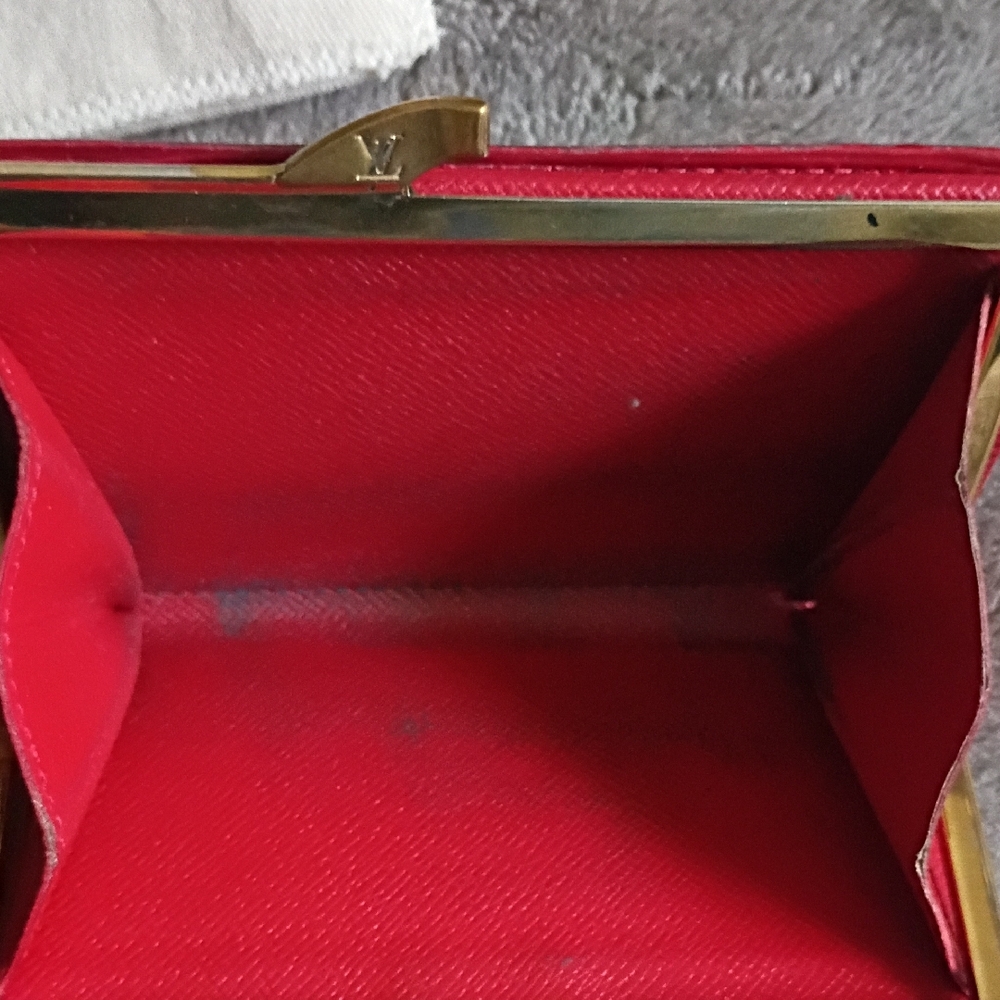 Authentic Louis Vuitton Red Epi Leather Wallet Ho - Picture 9 of 11